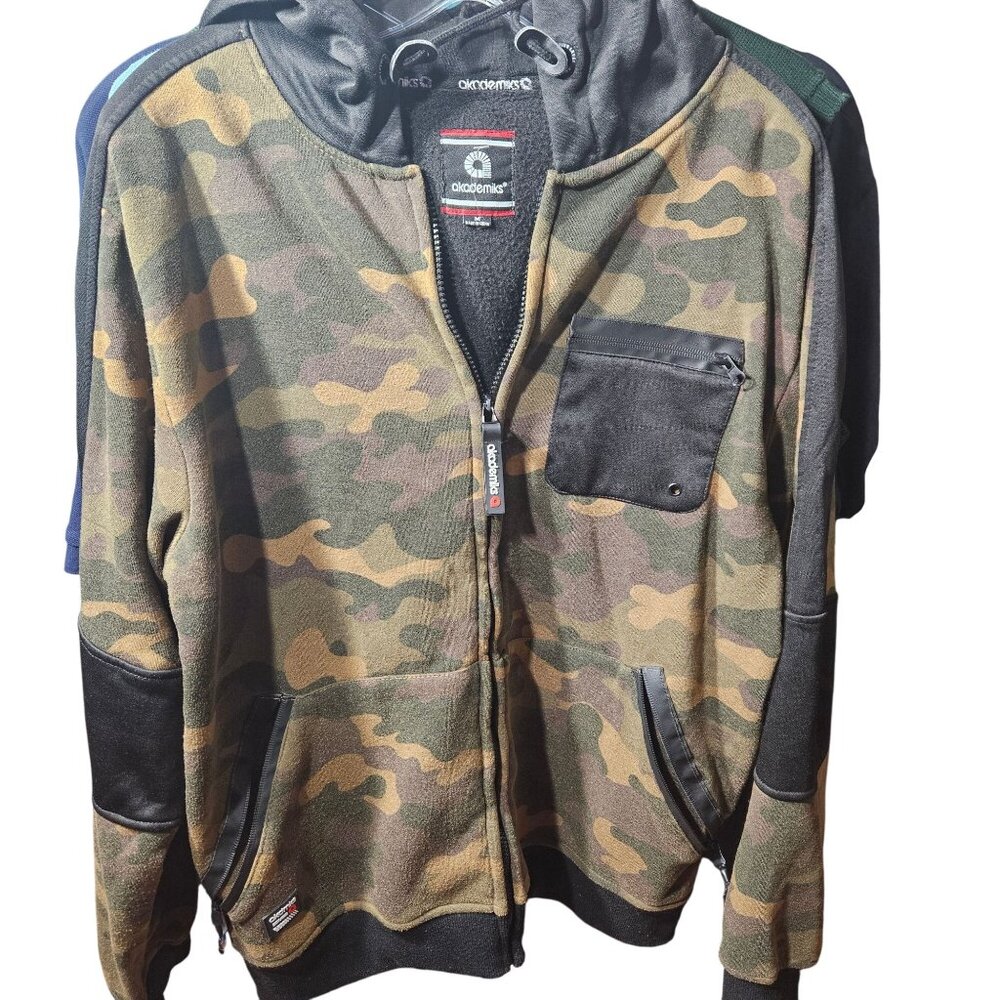 Akademiks Camouflage Hoodie with Black Accents